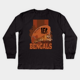 Cincinnati bengals - Football Tiger Kids Long Sleeve T-Shirt